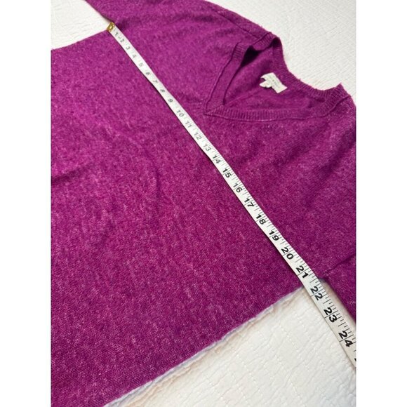 Lucky Brand Womens V-Neck Long Sleeve Pullover Casual Sweater Size SP Magenta - Picture 6 of 8